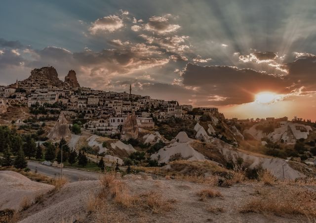 History of Cappadocia: sunset over cappadocia